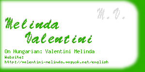 melinda valentini business card